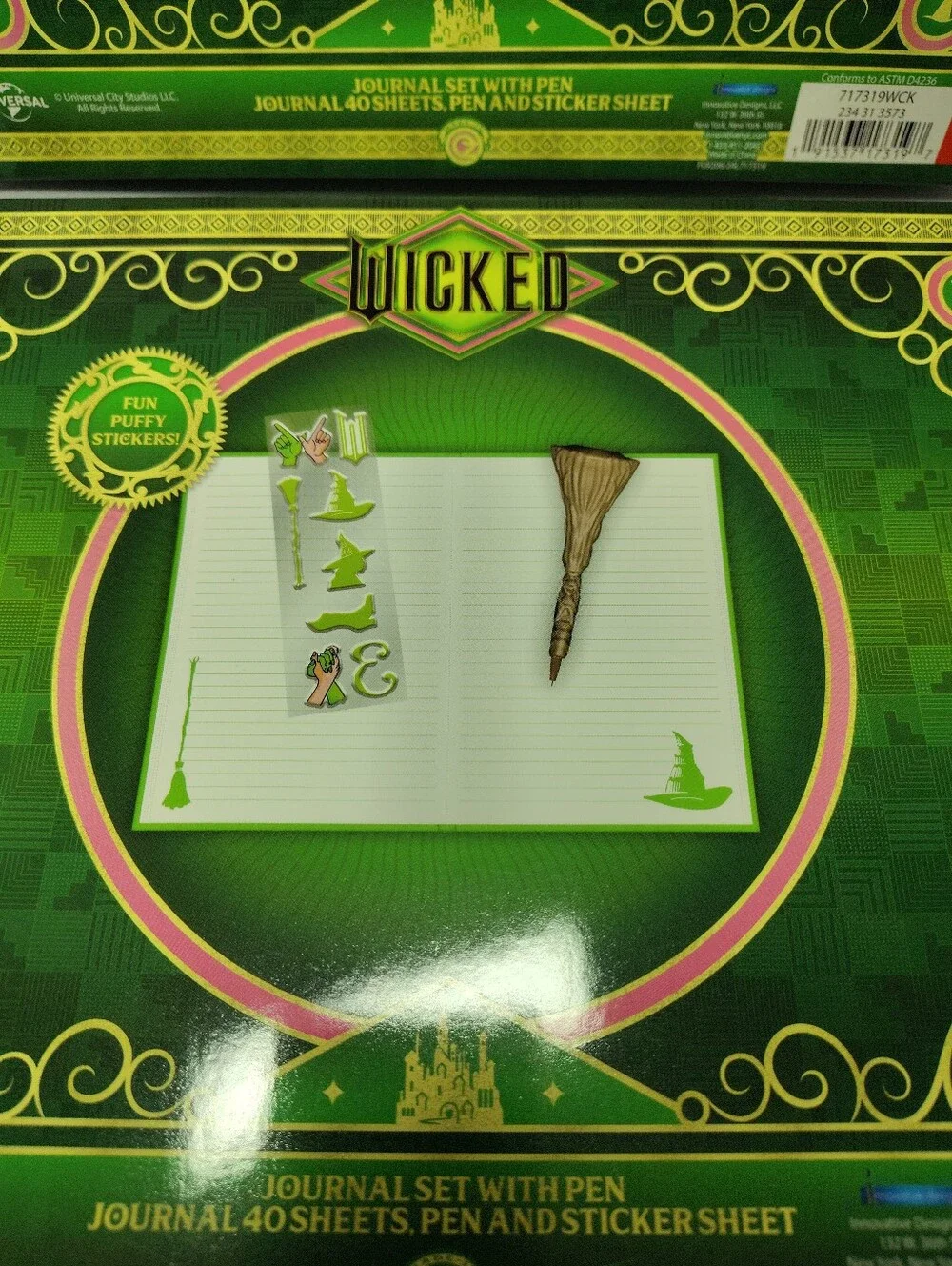 2 SETS Wicked Movie Stationary Elphaba & Glinda Journal Set Pen & Sticker Target